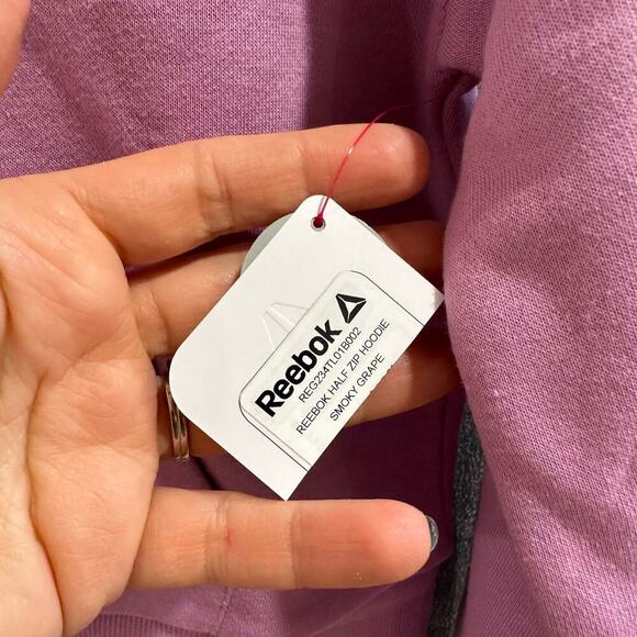 NEW Reebok Fleece Lined Purple Hoodie, Sz S (6) (6B) - Picture 7 of 9